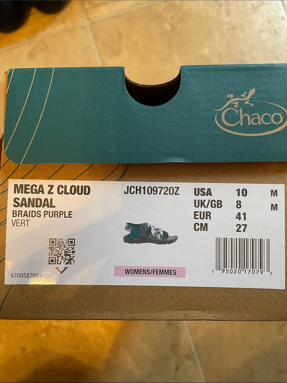 Chaco Women's Strappy Sandals in Teal, Purple & Green - Picture 6 of 6